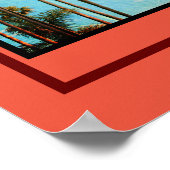 Vintages Drug Store Signieren mit Palmen Poster (Ecke)