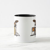Vintages Drum-Set Musikinstrument Tasse (Zentrum)