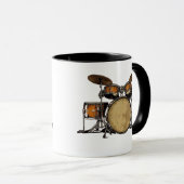 Vintages Drum-Set Musikinstrument Tasse (VorderseiteRechts)