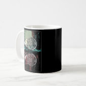 Vintages Dschungelästhetisches Horn4 Kaffeetasse (Vorderseite Links)