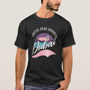 Vintages Dubai UAE Arabian Sea with Jumeirah Palm  T-Shirt