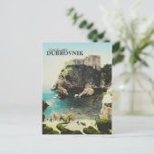 Vintages Dubrovnik Postkarte (Stehend Vorderseite)
