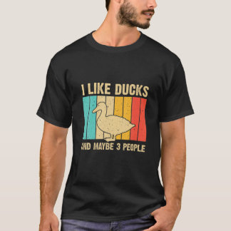 Vintages Duckdesign für Enten Liebhaber Männer Fra T-Shirt
