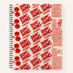 Vintages Dum Dums Cherry Wrapper-Muster Notizblock
