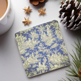 Vintages, dunkelblaues Muster Steinuntersetzer