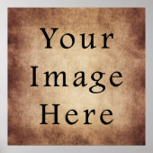 Vintages dunkelbraunes Pergamentpapier Poster (Vorne)