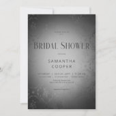 Vintages dunkelgotisches schwarzes Damaskus-Brautp Einladung (Vorderseite)