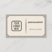 Vintages dunkelgraues Logo-Cartouche Stripes-Muste Visitenkarte (Vorderseite)