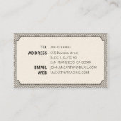 Vintages dunkelgraues Logo-Cartouche Stripes-Muste Visitenkarte (Rückseite)