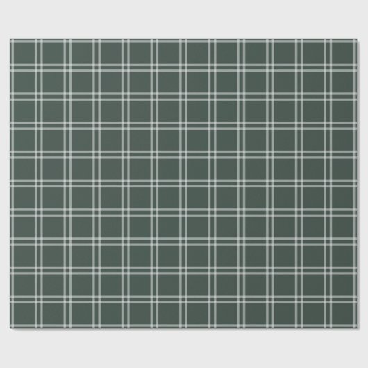 Vintages dunkelgrünes, klassisches Muster Geschenkpapier (Flach)