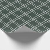 Vintages dunkelgrünes, klassisches Muster Geschenkpapier (Ecke)