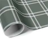 Vintages dunkelgrünes, klassisches Muster Geschenkpapier (Rolleneckpunkt)