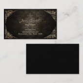 Vintages dunkles Damast-Hundetraining Visitenkarte (Vorne/Hinten)