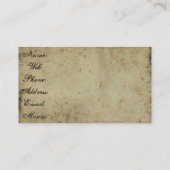 Vintages dunkles, gestanztes Papier Visitenkarte (Rückseite)