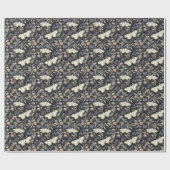 Vintages dunkles gotisches botanisches Maul Geschenkpapier