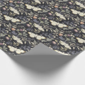 Vintages dunkles gotisches botanisches Maul Geschenkpapier (Ecke)