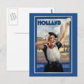 Vintages Dutch Travel Poster Postkarte (Vorne/Hinten)
