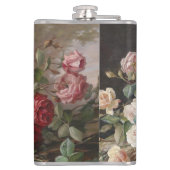 Vintages E. Hariel Rose Stillleben Flachmann (Rückseite)