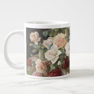 Vintages E. Hariel Rose Stillleben Jumbo-Tasse