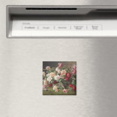Vintages E. Hariel Rose Stillleben Magnet (In Situ (Geschirrspüler))