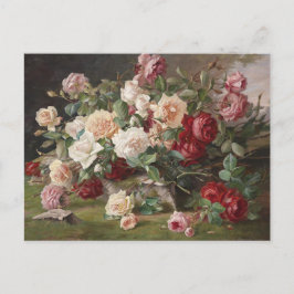 Vintages E. Hariel Rose Stillleben Postkarte