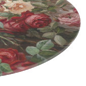 Vintages E. Hariel Rose Stillleben Schneidebrett (Ecke)