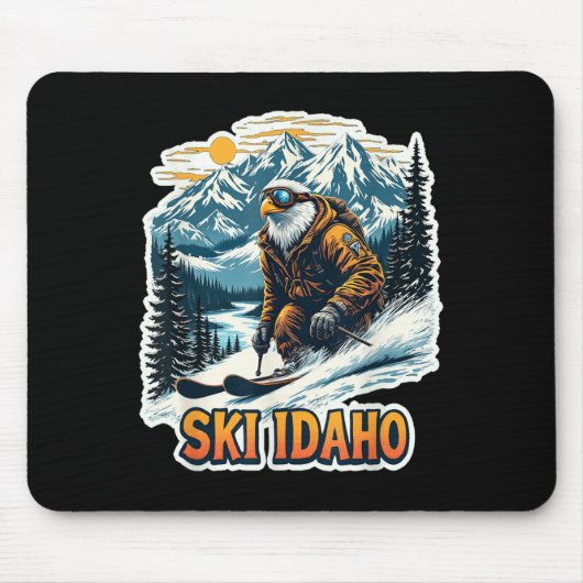Vintages Eagle Design, Ski Idaho Mousepad (Vorne)
