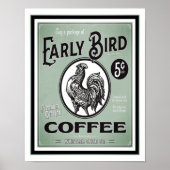 Vintages Early Bird Coffee Ad Poster (Vorne)