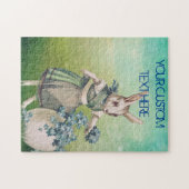 Vintages EASTER Kaninchen Rustikal Puzzle (Horizontal)