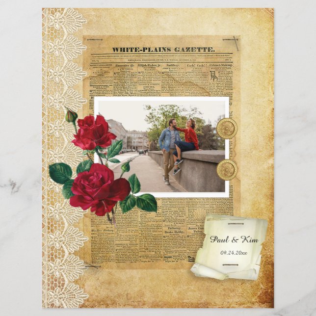 Vintages Easy Page Scrapbook (Vorderseite)