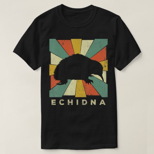 Vintages Echidna Lover Retro-Tier T-Shirt (Design vorne)