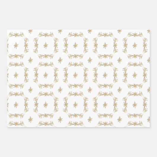 Vintages Edelweiss Geschenkpapier Set (Vorderseite)