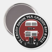 Vintages Edinburgh Doppeldecker-Busmagnet Magnet (Vorderseite/Rückseite)