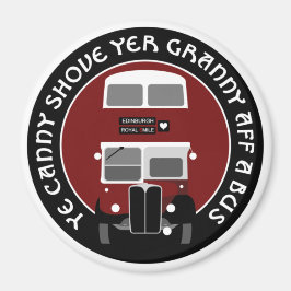 Vintages Edinburgh Doppeldecker-Busmagnet Magnet