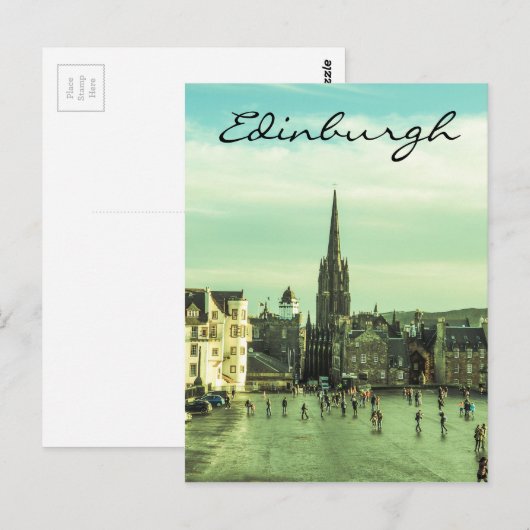 Vintages Edinburgh Postkarte (Vorne/Hinten)