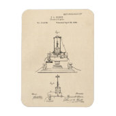 Vintages Edison Electric Lights Patent Magnet (Vertikal)