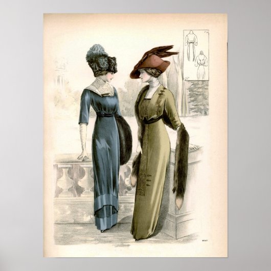 Vintages Edwardian Fashion Poster (Vorne)