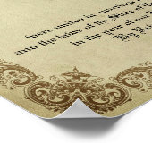 Vintages Ehezeugnis Poster (Ecke)