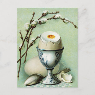 Vintages Ei im Cup Postkarte