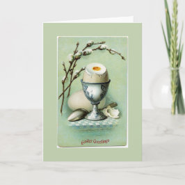 Vintages Ei in einer Ostergrußkarte Feiertagskarte