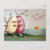 Vintages Ei Paare Ostern Postkarte (Vorderseite)