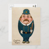 Vintages Ei Polizist Ostern Postkarte (Vorne/Hinten)