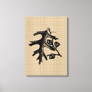 Vintages Eichenholz auf Leinwand