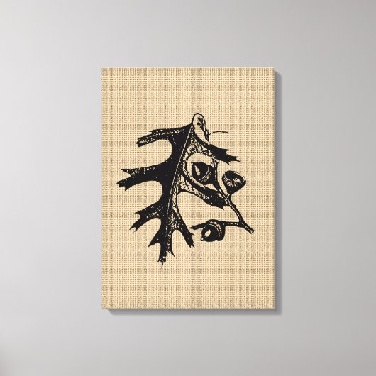 Vintages Eichenholz auf Leinwand (Vorderseite)