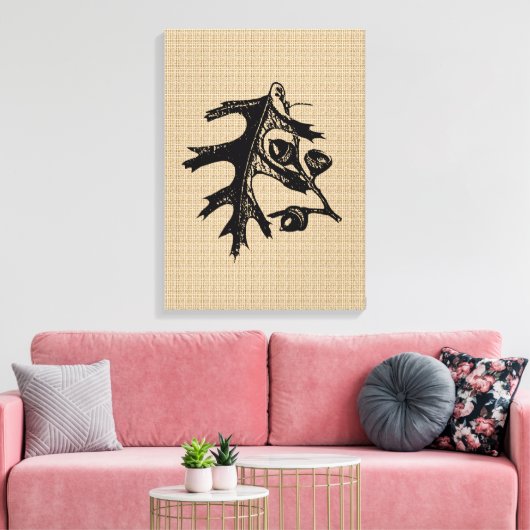 Vintages Eichenholz auf Leinwand (Insitu (Wohnzimmer))