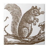 Vintages Eichhörnchen Fliese (Vorderseite)