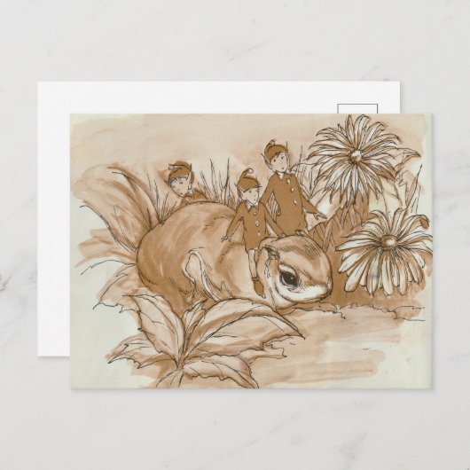 Vintages Eichhörnchen Postkarte (Vorne/Hinten)