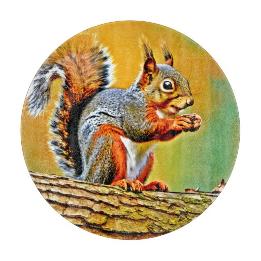 Vintages Eichhörnchen Schneidebrett (Vorderseite)