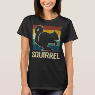 Vintages Eichhörnchen Silhouette Design Funny Eich T-Shirt