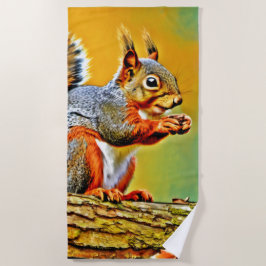 Vintages Eichhörnchen Strandtuch